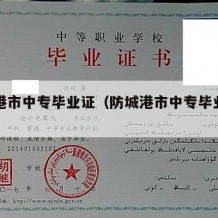 防城港市中专毕业证（防城港市中专毕业证图片）
