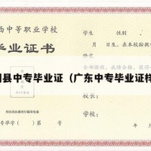 佛冈县中专毕业证（广东中专毕业证样本）