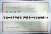 平度市中专毕业证（平度市中专毕业证图片）