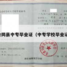 会同县中专毕业证（中专学校毕业证）