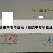 芒市中专毕业证（莫愁中专毕业证）