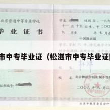 松滋市中专毕业证（松滋市中专毕业证图片）