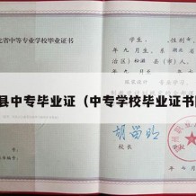 昭平县中专毕业证（中专学校毕业证书图片）