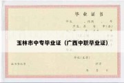 玉林市中专毕业证（广西中职毕业证）