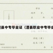 临澧县中专毕业证（澧县职业中专毕业证）