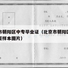 北京市朝阳区中专毕业证（北京市朝阳区中专毕业证样本图片）