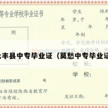 永丰县中专毕业证（莫愁中专毕业证）