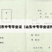 荣成市中专毕业证（山东中专毕业证样本）