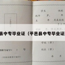 平邑县中专毕业证（平邑县中专毕业证图片）