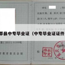 莘县中专毕业证（中专毕业证证件）
