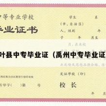 叶县中专毕业证（禹州中专毕业证）