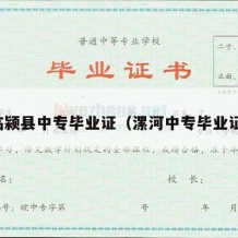 临颍县中专毕业证（漯河中专毕业证）