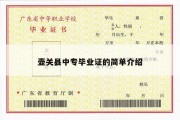 壶关县中专毕业证的简单介绍