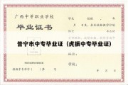 普宁市中专毕业证（虎振中专毕业证）