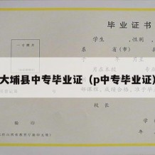 大埔县中专毕业证（p中专毕业证）