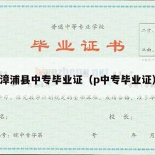 漳浦县中专毕业证（p中专毕业证）