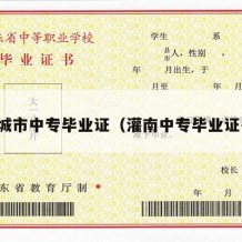 丰城市中专毕业证（灌南中专毕业证书）