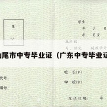 汕尾市中专毕业证（广东中专毕业证）