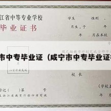 咸宁市中专毕业证（咸宁市中专毕业证样本）
