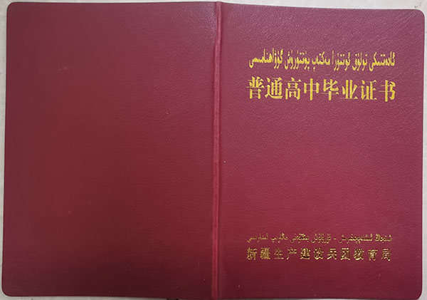 新疆高中毕业证样本（新疆高中图片）